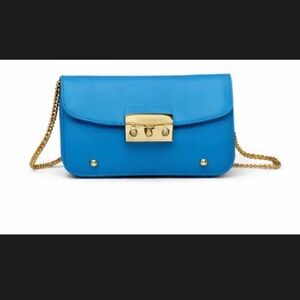 Fula Elegant Blue Chain Strap Women's Bag